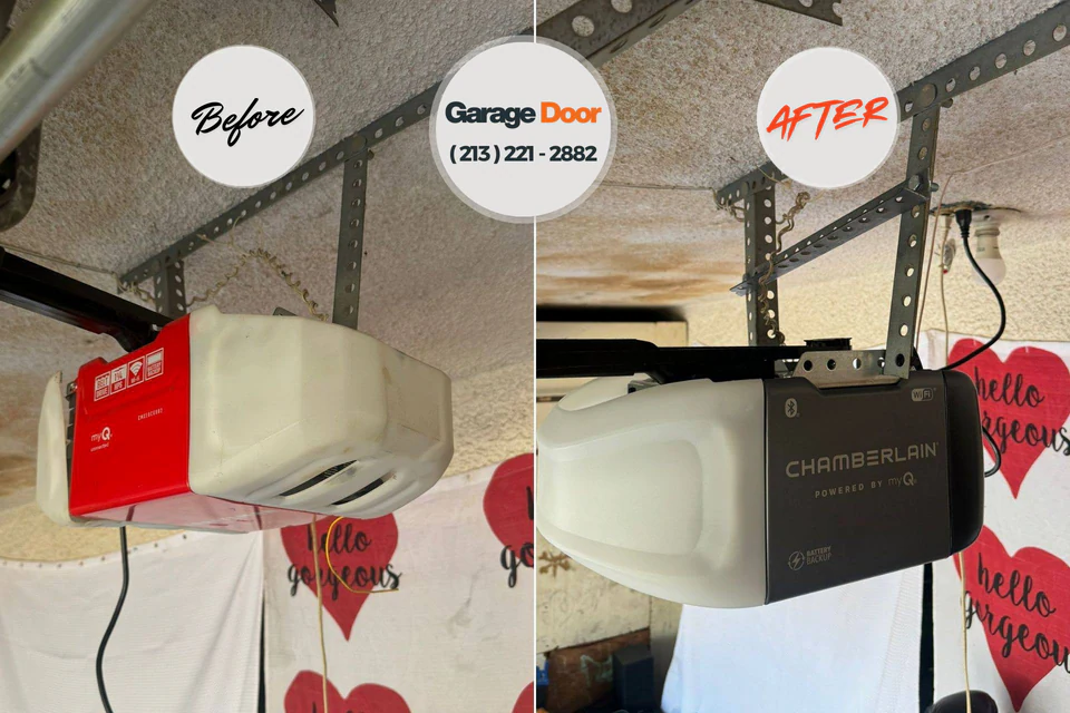 Before and after: garage door repair Weakley County